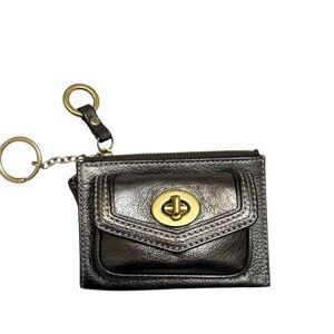 Coach vintage y2k metallic vintage turnlock keyring keychain SLG